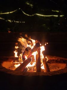 Along with other guests, we gathered around a bonfire, under the vast open sky.
