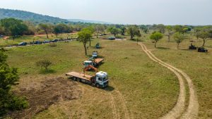 Finally, the convoy reached Ajai Wildlife Reserve.